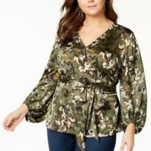 INC PLUS SIZE WRAP TOP